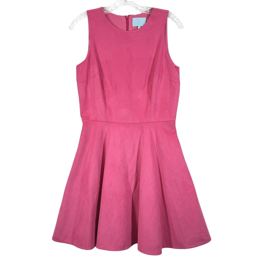 CeCe Cocktail Fit & Flare Dress Size 6 Pink Preppy Sheath Short Mini Coquette - Picture 2 of 12
